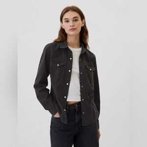 NWT Gap Relaxed Denim Western Shirt XS
